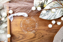 Load image into Gallery viewer, Personalized Acrylic ‘Married’ Ornament – Wedding Gift | First Christmas as a Married Couple