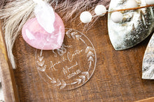 Load image into Gallery viewer, Personalized Acrylic ‘Married’ Ornament – Wedding Gift | First Christmas as a Married Couple