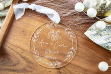 Load image into Gallery viewer, Personalized Acrylic ‘Married’ Ornament – Wedding Gift | First Christmas as a Married Couple