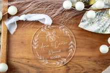 Load image into Gallery viewer, Personalized Acrylic ‘Married’ Ornament – Wedding Gift | First Christmas as a Married Couple