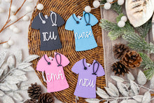Load image into Gallery viewer, Personalized Scrubs Ornament | Custom Nurse Ornament | Healthcare Worker Gift | Medical Christmas Ornament