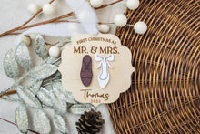 Load image into Gallery viewer, First Christmas as Mr & Mrs Ornament | Personalized Newlywed Ornament | Wedding Gift Ornament | Mr & Mr | Mrs & Mrs