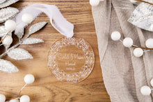 Load image into Gallery viewer, Personalized Married Ornament | Custom Wedding Ornament for Couple | Newlywed Ornament | Bride and Groom Gift