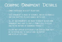 Load image into Gallery viewer, Chinoiserie Engagement Ornament | Blue Toile Our First Christmas Engaged Ornament | Personalized Engagement Gift for Couple