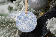 Load image into Gallery viewer, Chinoiserie Personalized Couple Ornament, Blue Toile Our First Christmas Couple Ornament, Gift for Couple, Personalized Names Ornament