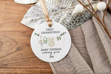 Load image into Gallery viewer, First Grandchild Ornament | Promoted to Grandparents Gift | Baby Announcement Ornament | Personalized Coming Soon Keepsake