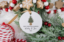 Load image into Gallery viewer, First Christmas Married Ornament | Personalized Wedding Ornament | Newlywed Christmas Ornament | Marriage Keepsake Gift