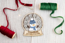 Load image into Gallery viewer, Snowman Grandkids Ornament, Grandparent Gift, Personalized Family Christmas Ornament