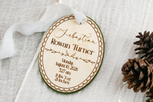 Load image into Gallery viewer, Personalized Baby Birth Stats Ornament, Baby's First Christmas Ornament 2026, Gift for Parents and Grandparents, Many Acrylic Color Options