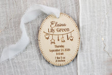 Load image into Gallery viewer, Personalized Baby Birth Stats Ornament, Baby's First Christmas 2026, Gift for Parents and Grandparents