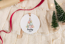 Load image into Gallery viewer, Custom Name Ornament, Christmas Gift for Kids, Ceramic Name Ornament for Grandkids, Personalized Gift for Friends