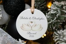 Load image into Gallery viewer, Personalized Romantic Married Swan Ornament, First Christmas Married, Custom Wedding Gift for Couple