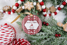 Load image into Gallery viewer, Personalized Reindeer Pattern Married Ornament, First Christmas Married, Custom Newlywed Ornament, Gift for Couple