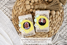 Load image into Gallery viewer, Gift for Mom or Grandma Lemon Magnetic Picture Frame for Wallet Sized Photos