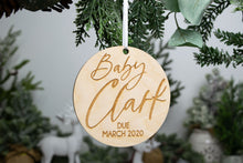 Load image into Gallery viewer, Personalized Pregnancy Announcement Ornament