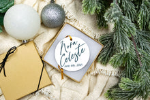 Load image into Gallery viewer, Baby Name and Birth Date Ornament - Gift for New Parents