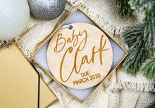 Load image into Gallery viewer, Personalized Pregnancy Announcement Ornament