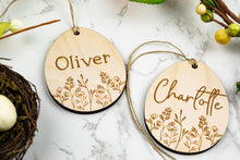 Load image into Gallery viewer, Floral Easter Egg Basket Tag