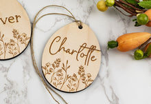 Load image into Gallery viewer, Floral Easter Egg Basket Tag