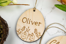 Load image into Gallery viewer, Floral Easter Egg Basket Tag