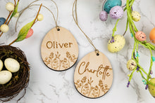Load image into Gallery viewer, Floral Easter Egg Basket Tag