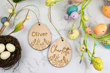 Load image into Gallery viewer, Floral Easter Egg Basket Tag