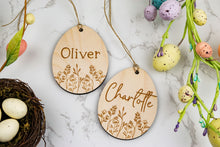 Load image into Gallery viewer, Floral Easter Egg Basket Tag