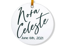 Load image into Gallery viewer, Baby Name and Birth Date Ornament - Gift for New Parents