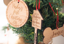 Load image into Gallery viewer, First Christmas In Our New Home Christmas Ornament with Last Name and Year