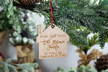 Load image into Gallery viewer, Personalized Home Sweet Home Ornament, Realtor Closing Gift