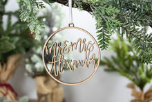 Load image into Gallery viewer, Mr and Mrs Ornament, Newlywed Gift