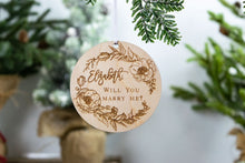 Load image into Gallery viewer, Proposal Ornament, "Will You Marry Me?"