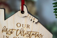 Load image into Gallery viewer, Personalized New Home Ornament, "Our first Christmas in our new home"