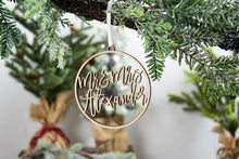 Load image into Gallery viewer, Mr and Mrs Ornament, Newlywed Gift