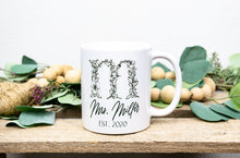 Load image into Gallery viewer, Personalized Monogram Rose Letter Mug - Gift for Bride - Set Option Avaliable