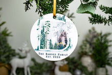 Load image into Gallery viewer, Personalized Rustic Woodland Family Christmas Ornament