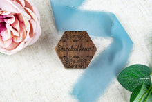 Load image into Gallery viewer, How About Forever Engagement Ring Box with Leaf Detail - Walnut Single Slotted Proposal Ring Box