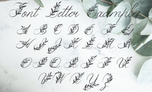 Load image into Gallery viewer, Personalized Leafy Letter Proposal Ring Box - Single Slotted Walnut Engagement Ring Box