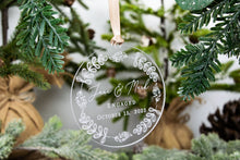 Load image into Gallery viewer, Engaged Ornament, Engagement Gifts for Couple, Engagement Ornament Personalized, Our First Christmas Ornament, Engagement Gift for Couple