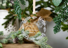 Load image into Gallery viewer, Engaged Ornament, Engagement Gifts for Couple, Engagement Ornament Personalized, Our First Christmas Ornament, Engagement Gift for Couple