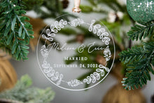 Load image into Gallery viewer, Acrylic Married Christmas Ornament - Wedding Gift for Couple