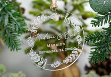 Load image into Gallery viewer, Acrylic Married Christmas Ornament - Wedding Gift for Couple