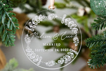 Load image into Gallery viewer, Acrylic Married Christmas Ornament - Wedding Gift for Couple