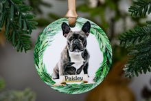 Load image into Gallery viewer, Custom French Bulldog Christmas Ornament - French Bulldog Gifts - Choose from 7 Graphic Options
