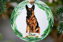 Load image into Gallery viewer, Custom German Shepherd Ornament - Personalized Dog Ornament - Choose from 4 Graphic Options