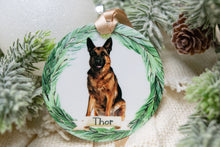 Load image into Gallery viewer, Custom German Shepherd Ornament - Personalized Dog Ornament - Choose from 4 Graphic Options