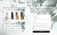 Load image into Gallery viewer, Custom German Shepherd Ornament - Personalized Dog Ornament - Choose from 4 Graphic Options