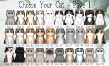 Load image into Gallery viewer, Custom Cat Ornament, Personalized Cat Gift - Choose from 86 Cat Options