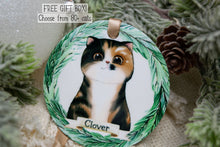 Load image into Gallery viewer, Custom Cat Ornament, Personalized Cat Gift - Choose from 86 Cat Options