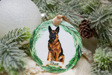 Load image into Gallery viewer, Custom German Shepherd Ornament - Personalized Dog Ornament - Choose from 4 Graphic Options